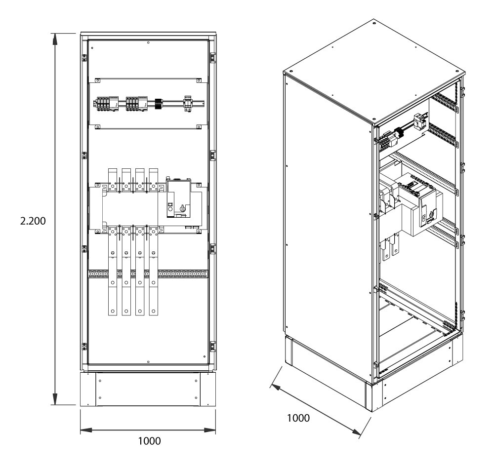 CUADRO CONMUTACION AUTOMATICA  SEÑALIZACIÓN 4P 2150A PROT. SOBRETENSIONES