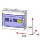 CAJA MODULAR CONEXION PV 2 STRINGS  FUSIBLE  20A + PROTECTOR SOBRETENSION II