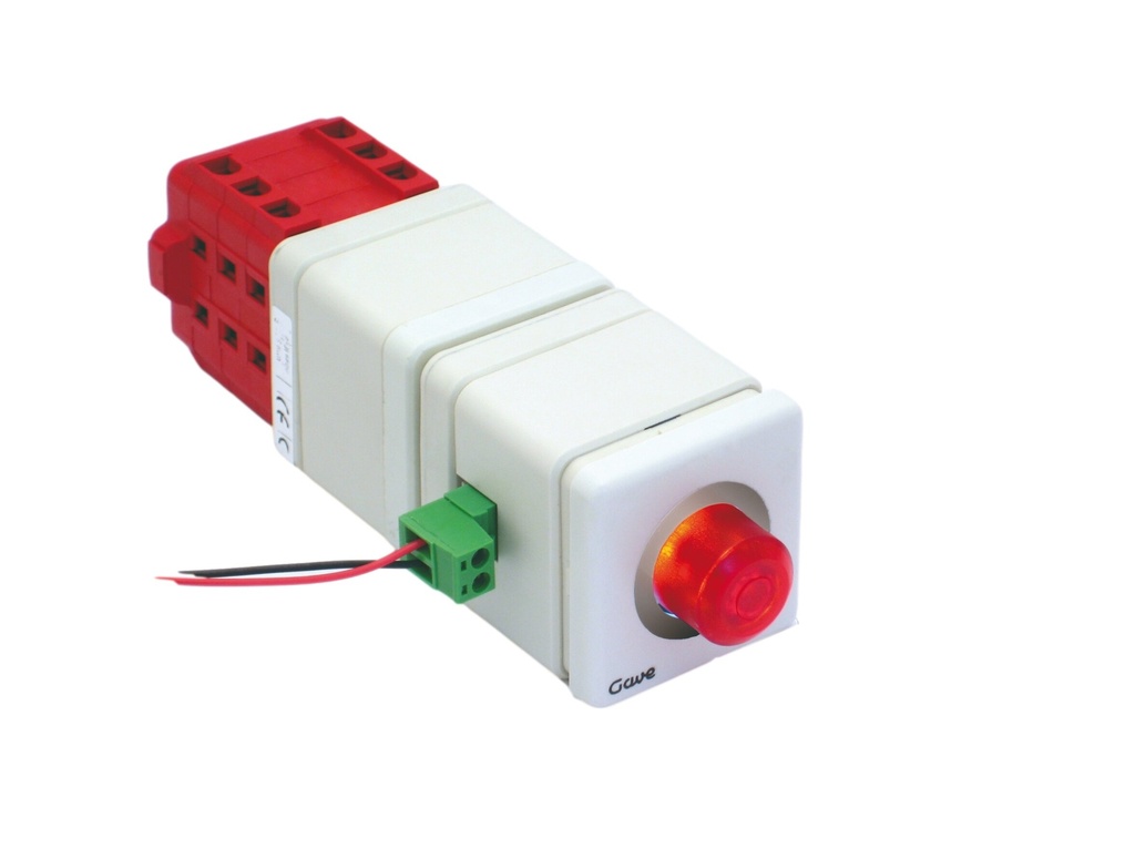 CONMUTADOR EMPUJE PULSADOR ROJO LUM 2NA+2NC