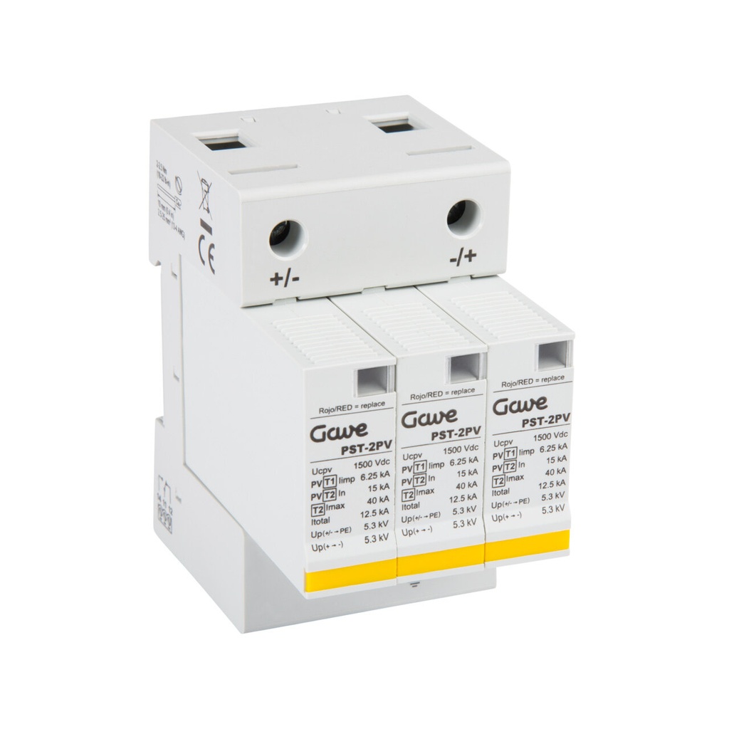 PROTECTOR SOBRETENSIONS PV CLASE II 1500VDC GAVE