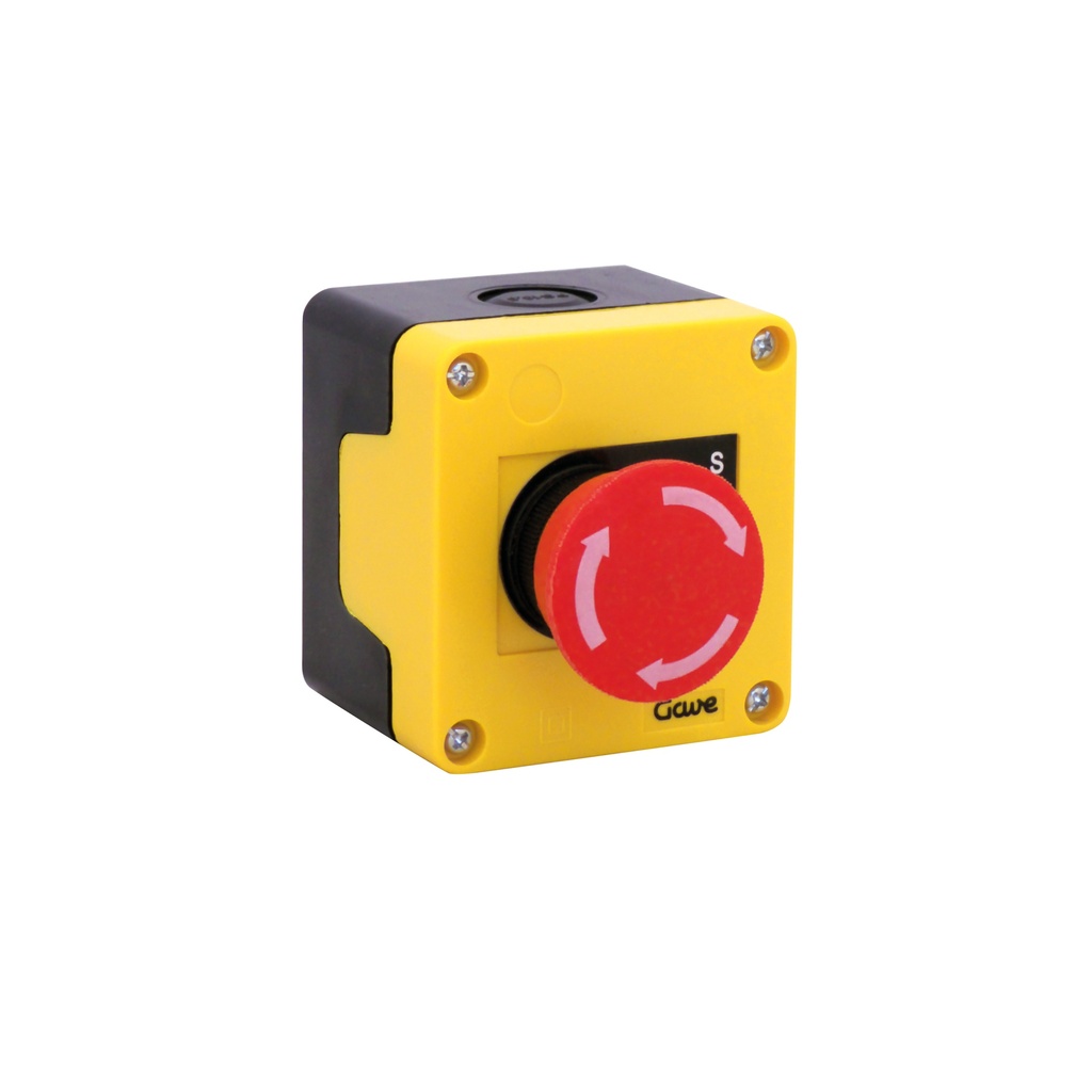 PULSADOR DE SETA GIRAR PARA DESENCLAVAR  GAVE Ø40MM. 1NC