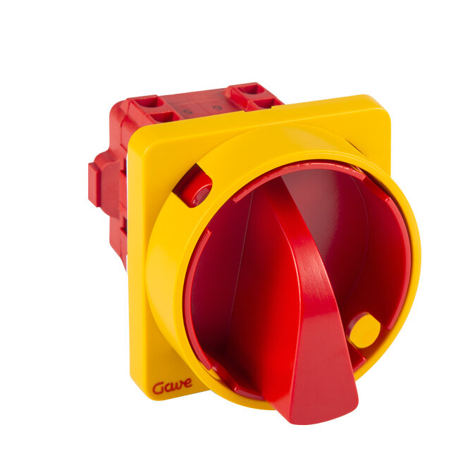 INTERRUPTOR GAVE 4P.16A.D0 BLOQUEO CANDADO ROJO/AMARILLO