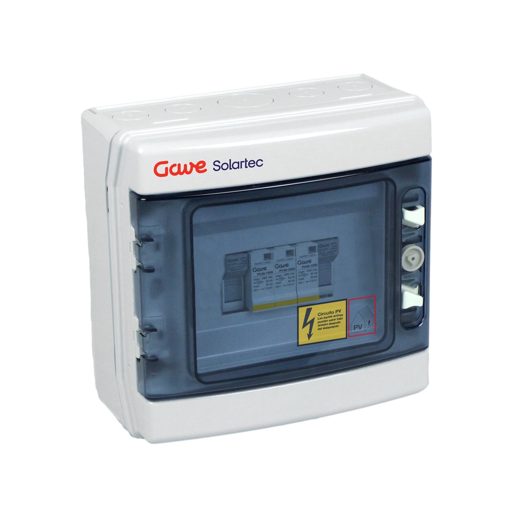 CAJA MODULAR GAVE CONEXIÓN 1STR. FUS 20A - SIN SECCIONADOR + PROTECTOR SOBRETENSION II