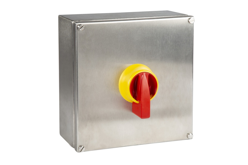 INTERRUPTOR 4P.25A. MANDO IP69K EN CAJA INOX