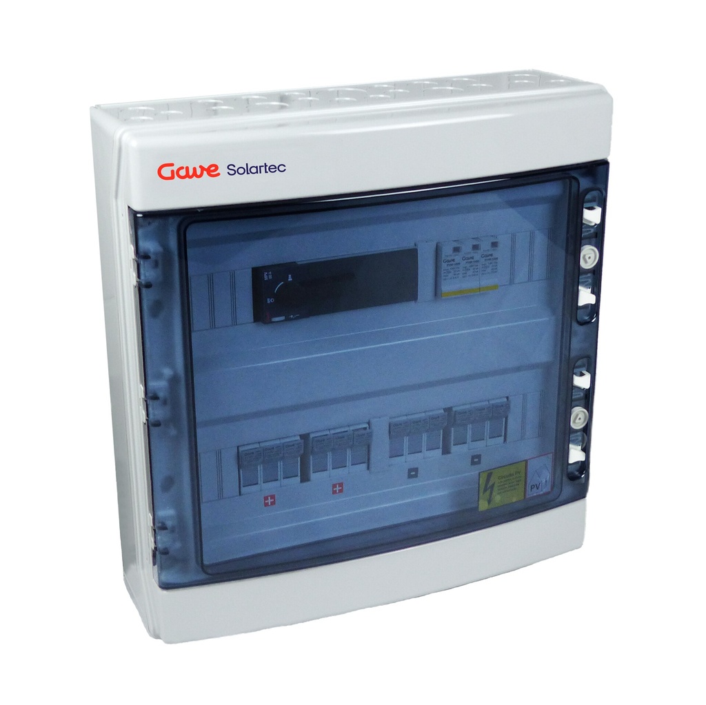 CAJA MODULAR GAVE CONEXION PV 6 STR. FUS. 15A + PROT.SOBRETENSION II