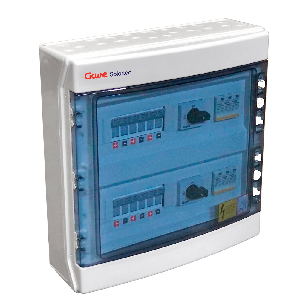 CAJA MODULAR CONEXIÓN PV - 3STRINGS 1000V FUS12A 2MPPT SALIDAS INDIVIDUALES