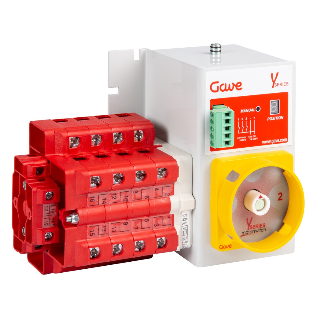 CONMUTADOR  MOTORIZADO ENTRADA SUPERIOR 1-0-2 4P 63A. 80-230VAC