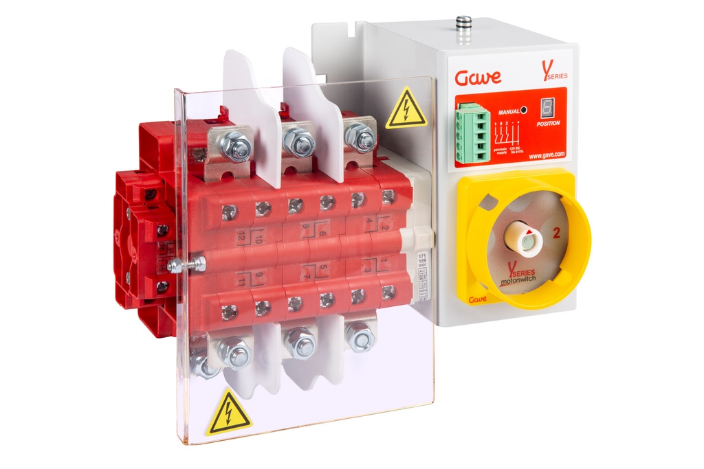 CONMUTADOR  MOTORIZADO ENTRADA SUPERIOR 1-0-2 3P 160A. 80-230VAC GAVE